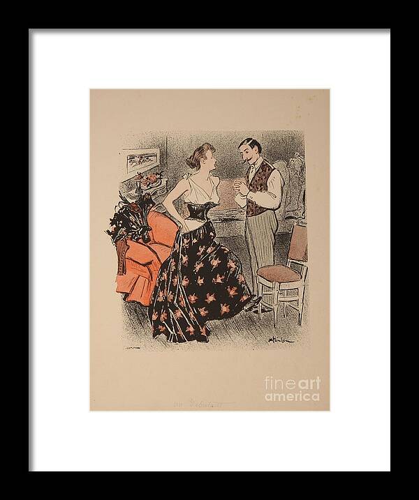 Thophile Alexandre Steinlen Framed Print featuring the painting Un Debutant by MotionAge Designs