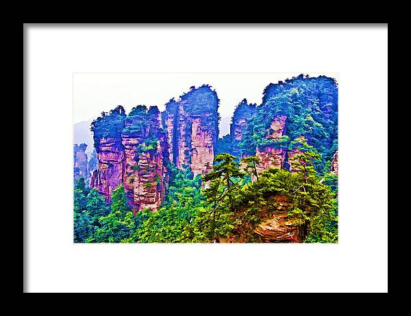 China Framed Print featuring the photograph Zhangjiajie by Dennis Cox