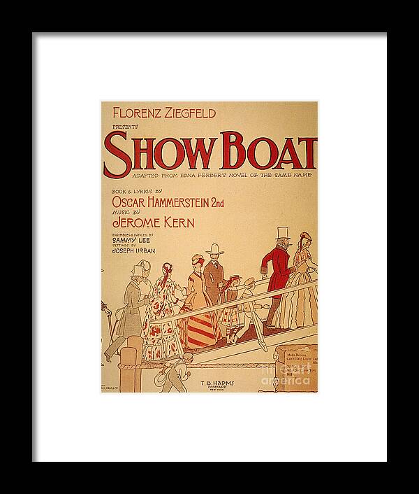 1927 Framed Print featuring the painting Show Boat Poster, 1927 by Granger