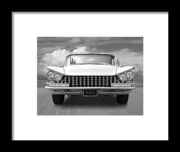 Buick Framed Print featuring the photograph 1959 Buick Grille and Headlights by Gill Billington