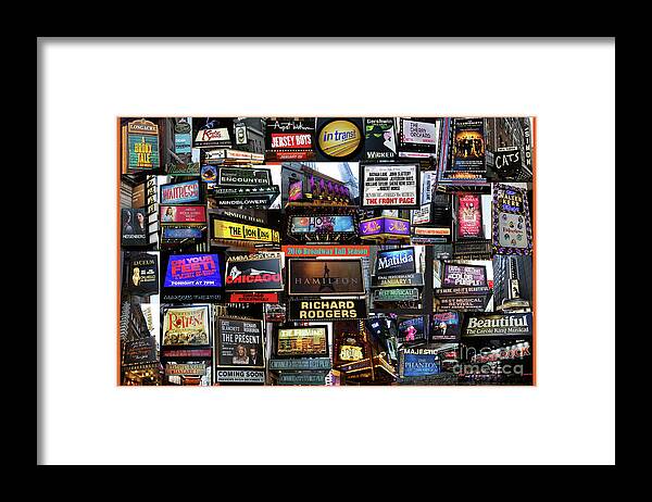 Broadway Framed Print featuring the photograph 2016 Broadway Fall Collage #1 by Steven Spak