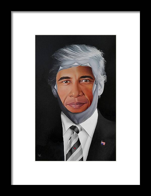 President Framed Print featuring the painting 45's Obsession by Vic Ritchey