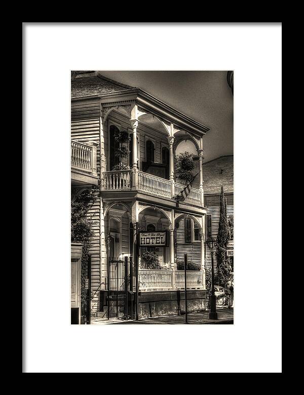 New Orleans French Quarter Framed Print featuring the photograph 905 Royal Hotel #1 by Greg and Chrystal Mimbs