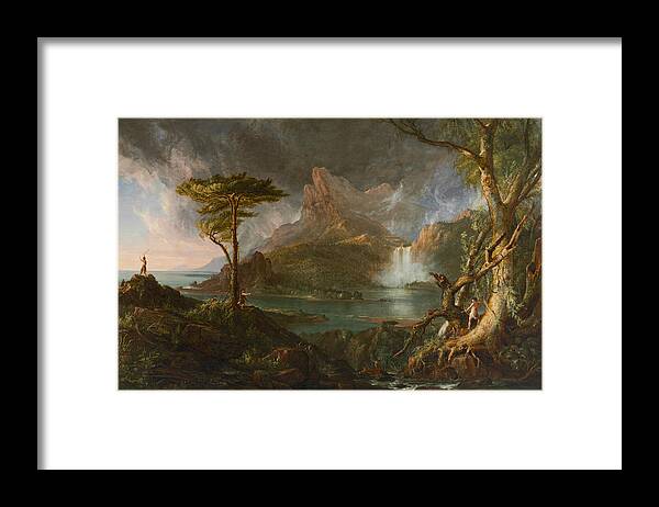 Thomas Cole Framed Print featuring the painting A Wild Scene by MotionAge Designs