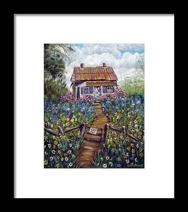 House Framed Print featuring the painting Abandoned House #1 by Quwatha Valentine