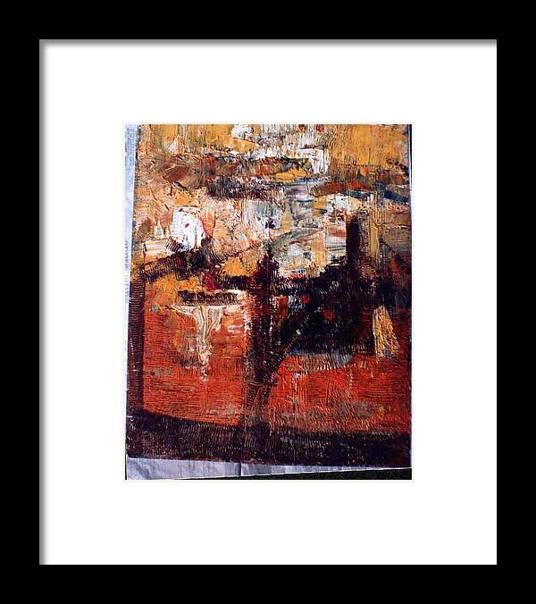 Abstract Paintings Framed Print featuring the painting Abstract-1 #1 by Anand Swaroop Manchiraju