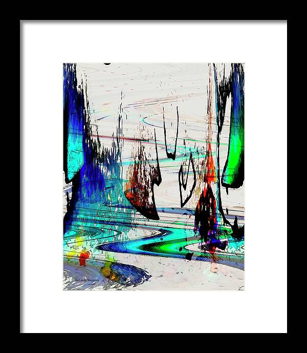 Abstract Framed Print featuring the painting Abstract 1001 by Gerlinde Keating - Galleria GK Keating Associates Inc
