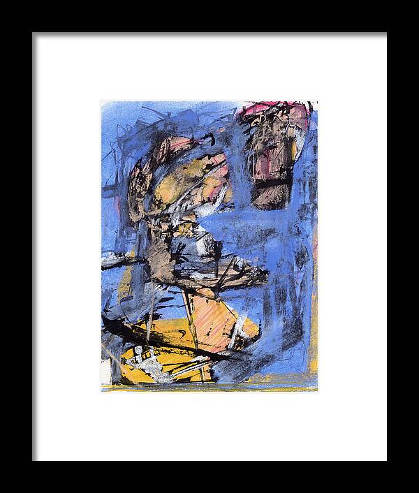 Painting Framed Print featuring the pastel abstract Figure in Landscape #1 by JC Armbruster