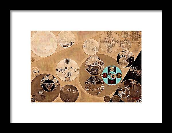 Mythical Framed Print featuring the digital art Abstract painting - Pale brown #1 by Vitaliy Gladkiy