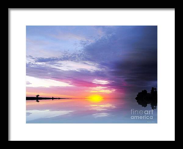 Kansas Framed Print featuring the photograph Across the Lake #1 by Concolleen's Visions Smith