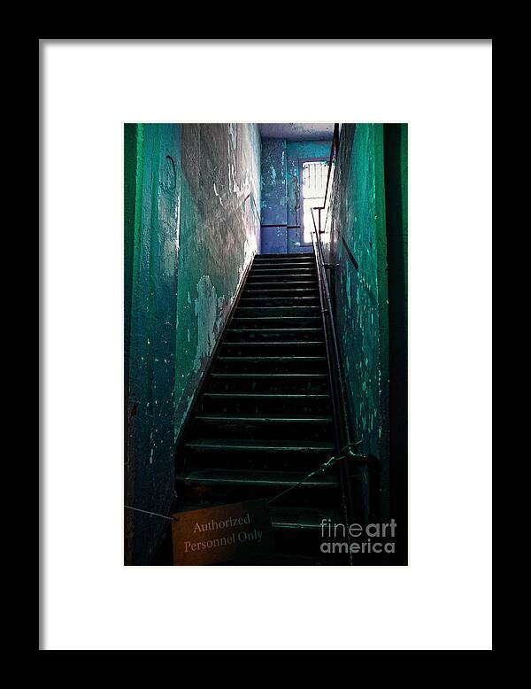 Alcatraz Hospital Framed Print featuring the photograph Alcatraz Hospital Stairs #2 by RicardMN Photography
