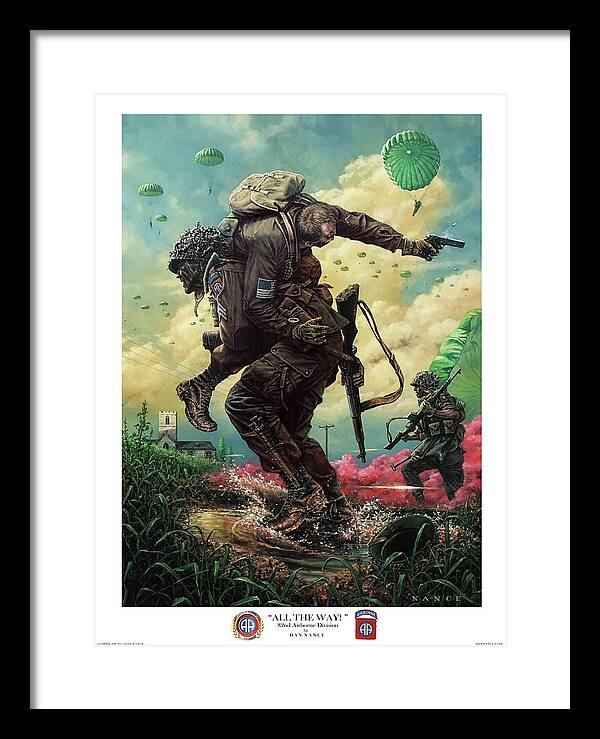 82nd Airborne Division Framed Print featuring the painting All The Way #2 by Dan Nance