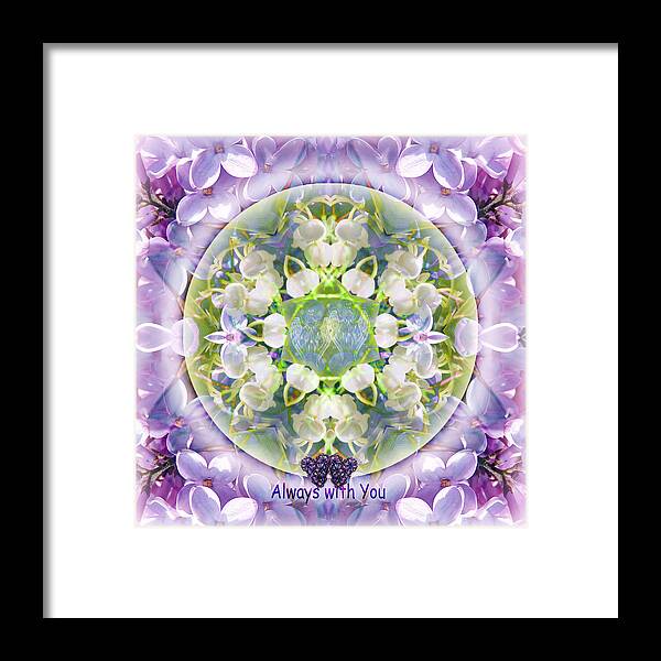 Mandala Framed Print featuring the mixed media Always With You-2 by Alicia Kent