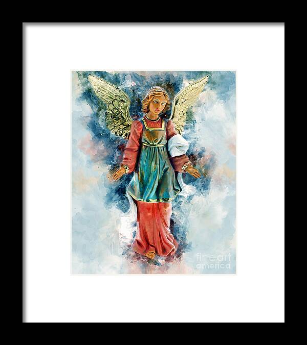 Angel Framed Print featuring the painting Angels Guidance #1 by Ian Mitchell