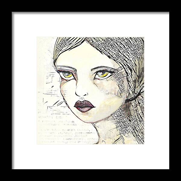 Girl Framed Print featuring the painting Annabel 2 by Vanessa Katz