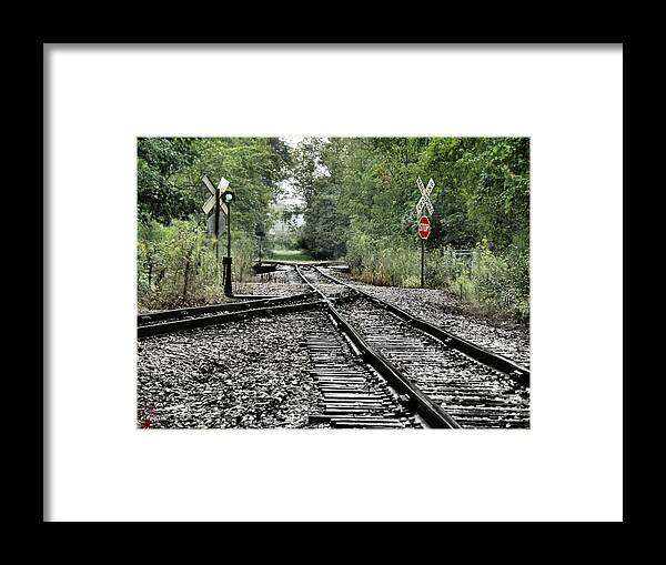 Coal Framed Print featuring the photograph Antique Railroad Track by Scott Hovind