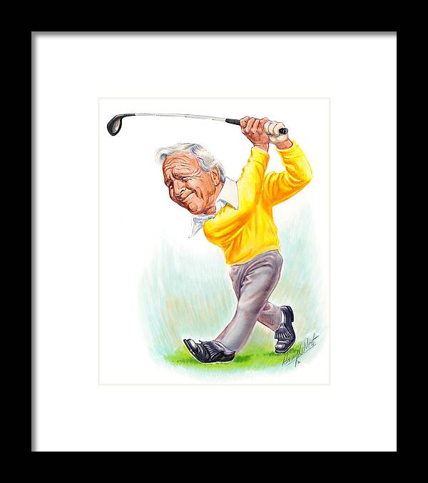 Arnie Framed Print featuring the drawing Arnie by Harry West