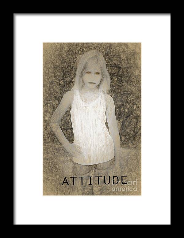Photograph Framed Print featuring the photograph Attitude #1 by Jan Tyler