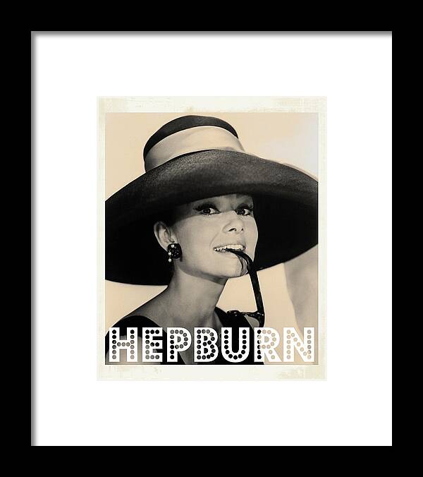 Hollywood Framed Print featuring the photograph Audrey Hepburn #1 by Esoterica Art Agency