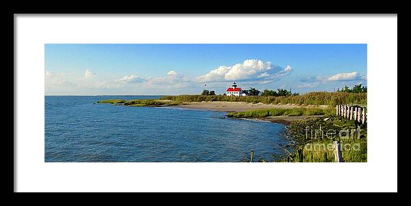 East Point Lighthouse Framed Print featuring the photograph Autumn at East Point Lighthouse #1 by Nancy Patterson