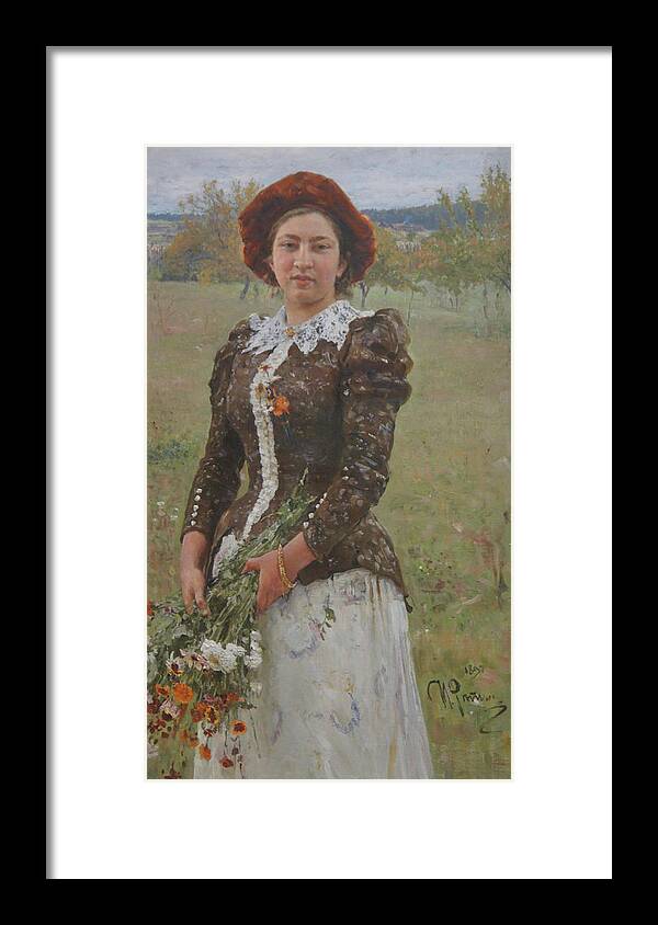 Ilya Repin Framed Print featuring the painting Autumn Bouquet by Ilya Repin