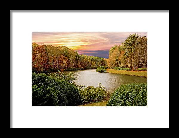 Autumn Framed Print featuring the photograph Autumn Lake #1 by Darryl Brooks