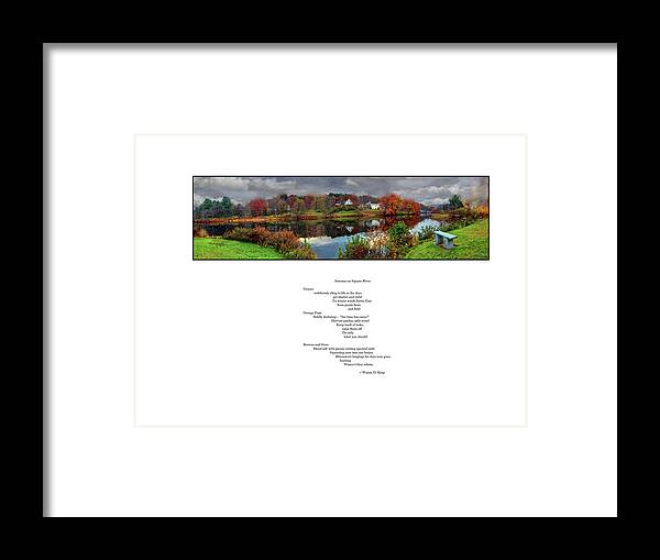 Squam Framed Print featuring the photograph Autumn on Squam River Poem by Wayne King