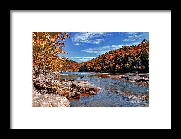Kentucky Framed Print featuring the photograph Autumn on the Cumberland Up River #1 by Ken Frischkorn