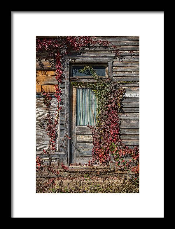 Timberville Framed Print featuring the photograph Autumn Welcome by Cyndi Goetcheus Sarfan