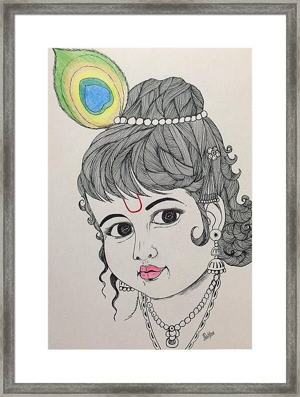 Bal Krishna, Wall Sticker| for Home, Prayer Room, Bedroom, Drawing Room,  Living Room, Hall| Multicolor, Size:- 30 cm X 45 cm : Amazon.in: Home  Improvement