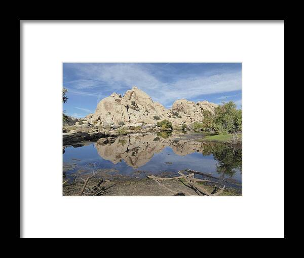 Desert Framed Print featuring the photograph Barker Dam #1 by Barbara Prestridge