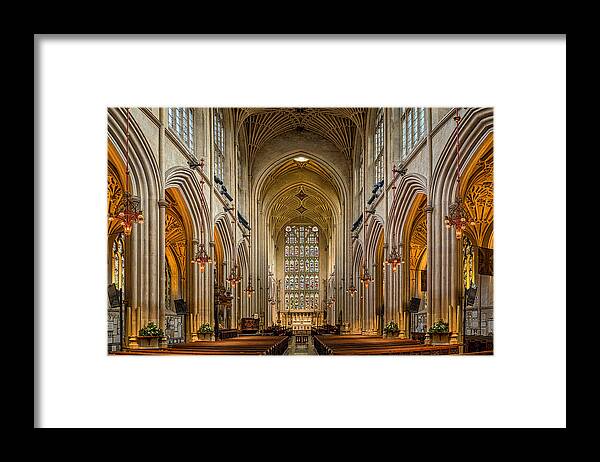 Anglican Framed Print featuring the photograph Bath Abbey #1 by Mark Llewellyn