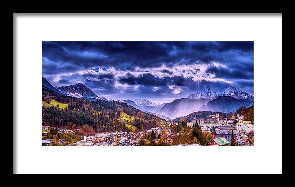 Panorama Framed Print featuring the photograph Beautiful Berchtesgaden Germany #1 by Mountain Dreams