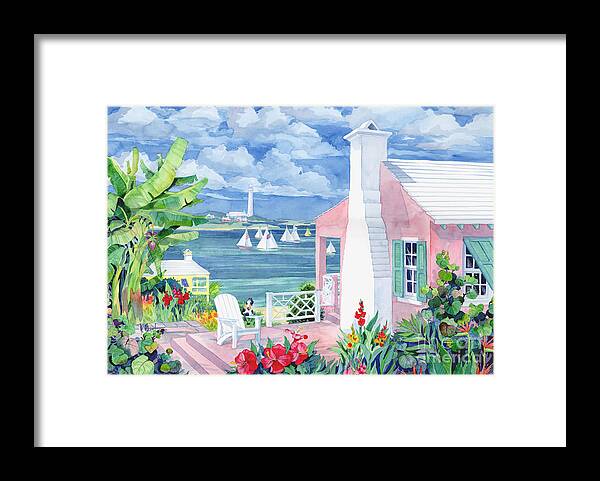 Bay Framed Print featuring the painting Bermuda Cove by Paul Brent