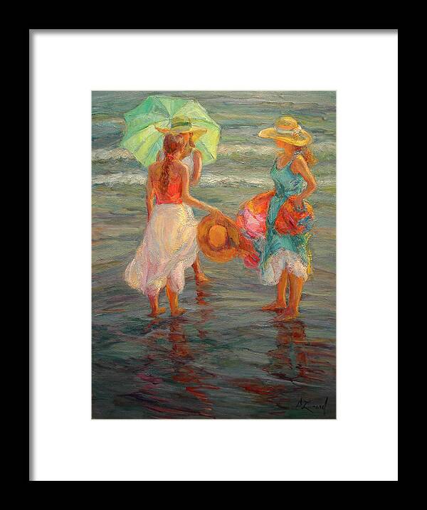 #impressionistartist Framed Print featuring the painting Best Friends #1 by Diane Leonard