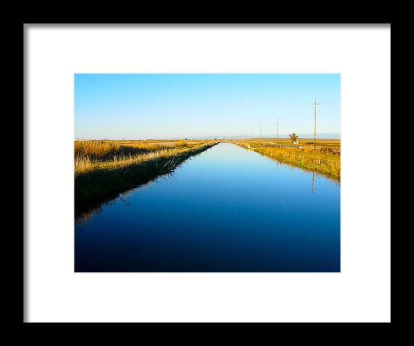 California Framed Print featuring the photograph Biggs Canal by Suzanne Lorenz