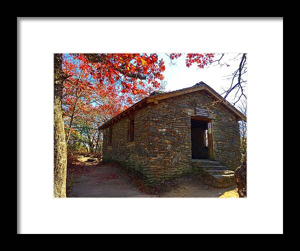 Appalachian Trail Framed Print featuring the photograph Blood Mountain Shelter #1 by Richie Parks