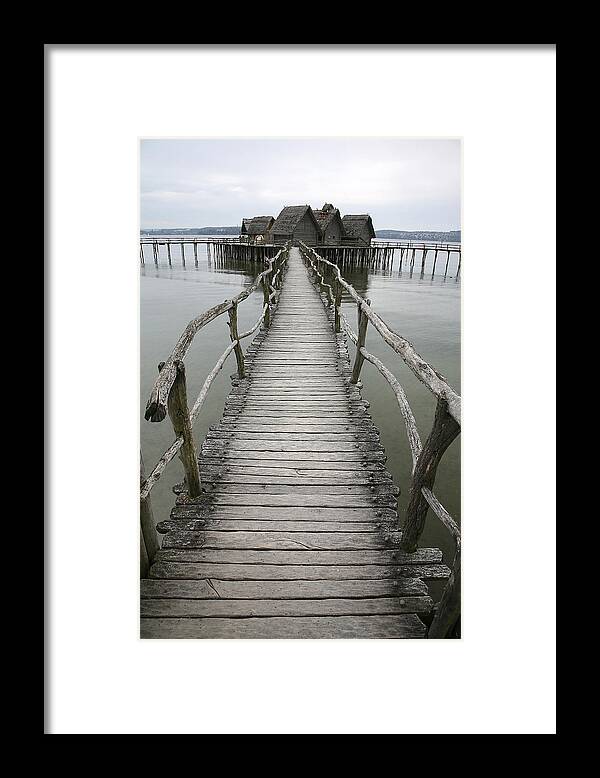 Wooden Framed Print featuring the photograph Bodensee walkway #1 by Marcus Best