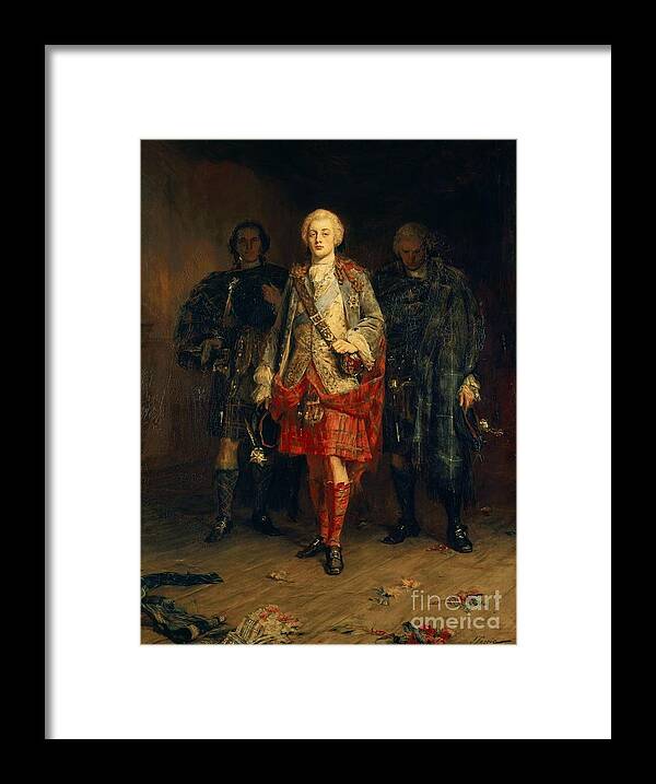 John Pettie - Bonnie Prince Charlie Framed Print featuring the painting Bonnie Prince Charlie by MotionAge Designs