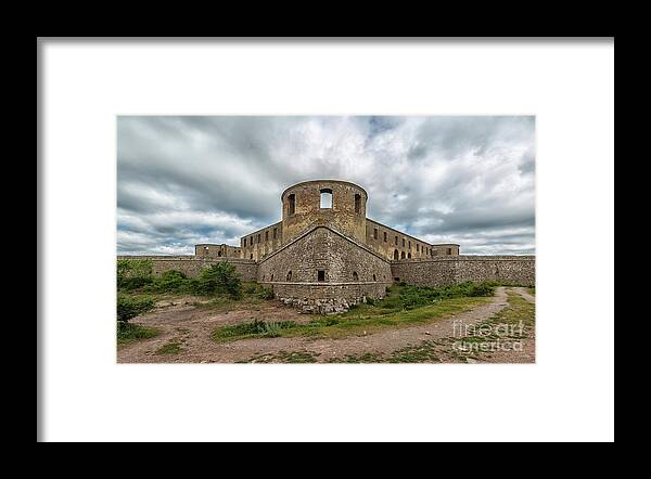 Castle Framed Print featuring the photograph Borgholm Castle Ruin Panorama #1 by Antony McAulay