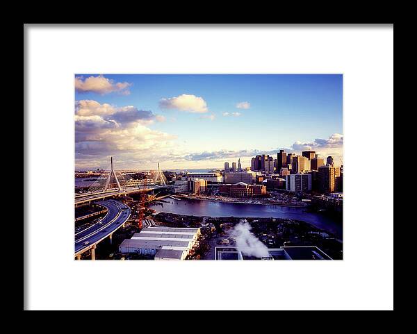 Boston Framed Print featuring the photograph Boston Sunset #1 by Mountain Dreams
