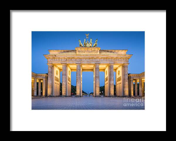 Architecture Framed Print featuring the photograph Brandenburg Gate #1 by JR Photography