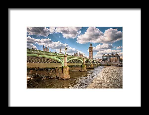 Ben Framed Print featuring the photograph Bridge over River Thames by Mariusz Talarek