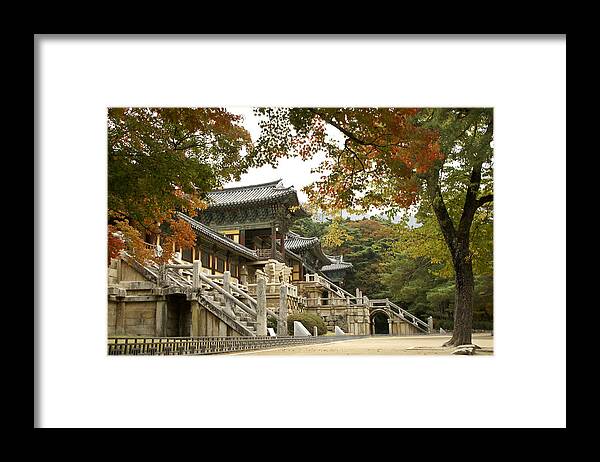 Korea Framed Print featuring the photograph Bulguksa Buddhist Temple by Michele Burgess