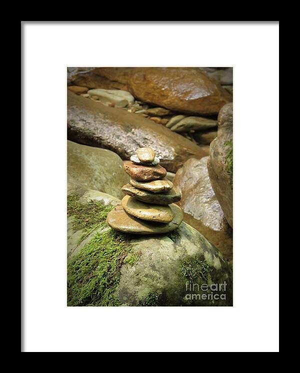 Cairn Framed Print featuring the photograph Cairn #1 by Anita Adams
