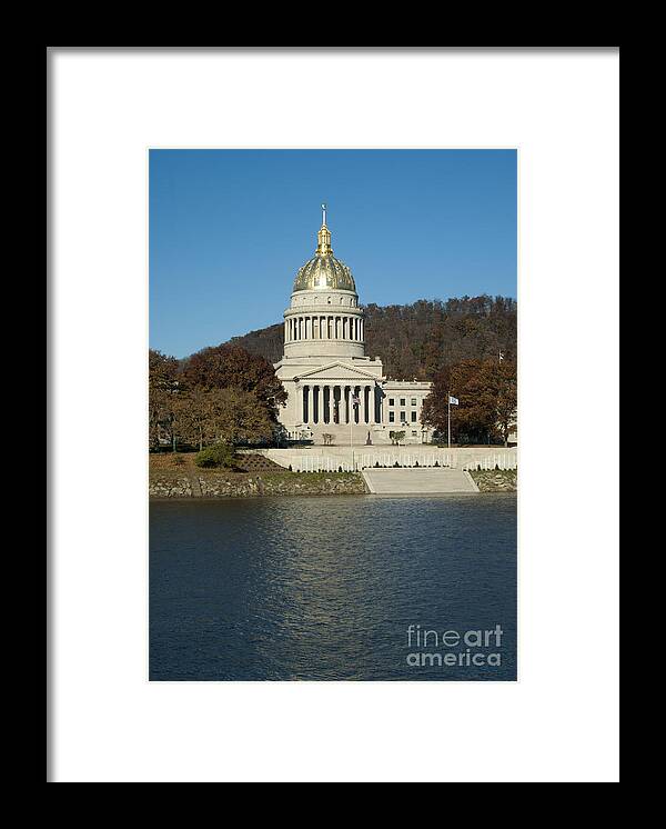 Capital Framed Print featuring the photograph Capital of West Virginia in Charleston #1 by Anthony Totah