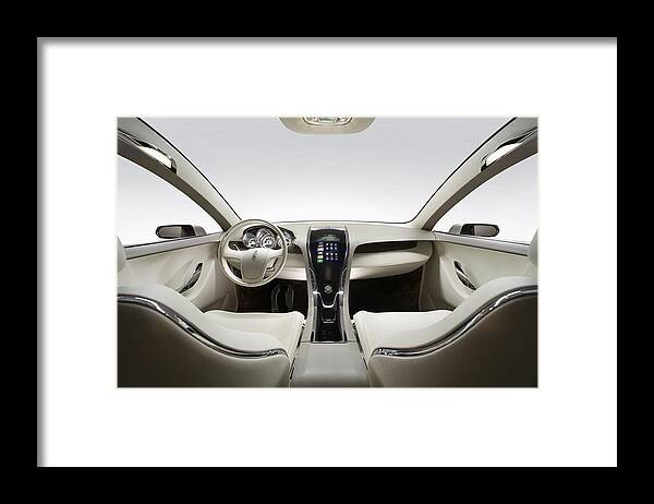 Car Cabin Framed Print featuring the digital art Car Cabin #1 by Super Lovely