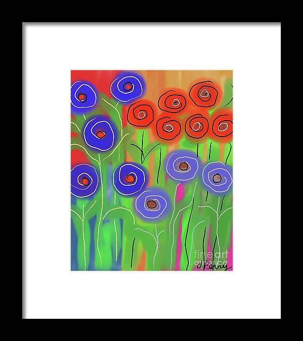 Flower Art Framed Print featuring the digital art Carefree #1 by D Perry