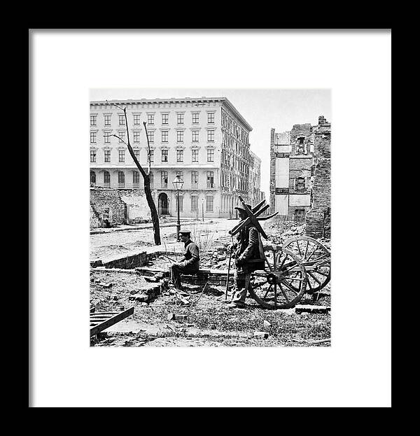 1865 Framed Print featuring the photograph Charleston Ruins, 1865 #1 by Granger