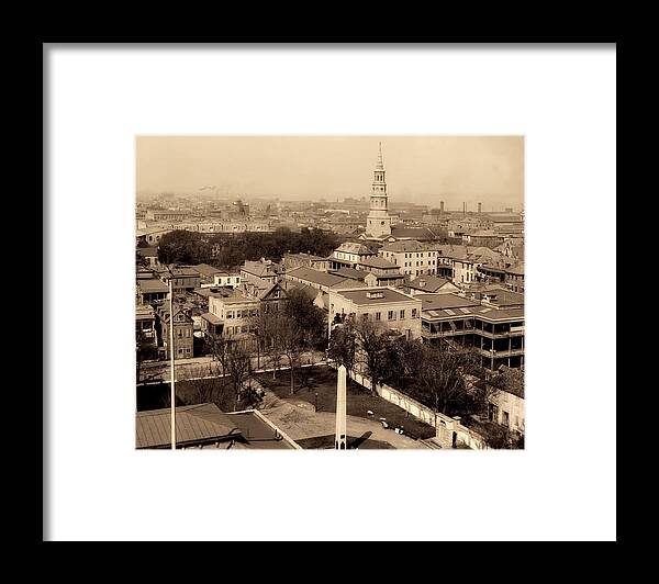Vintage Framed Print featuring the photograph Charleston South Carolina 1900 #1 by Mountain Dreams